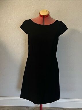 Democracy Black Cap-Sleeve Mini Dress